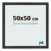 Photo Frame 50x50 cm Black Matte MDF Bologna Front Size | Yourdecoration.com