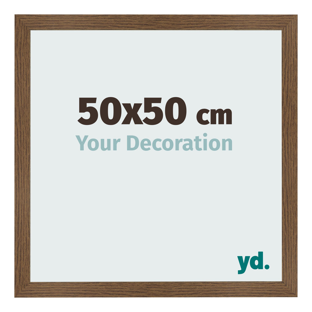 Photo Frame 50x50 cm Oak Rustic MDF Bologna Front Size | Yourdecoration.com