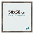 Photo Frame 50x50 cm Oxidized Metal MDF Bologna Front Size | Yourdecoration.com