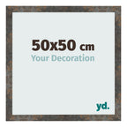 Photo Frame 50x50 cm Oxidized Metal MDF Bologna Front Size | Yourdecoration.com