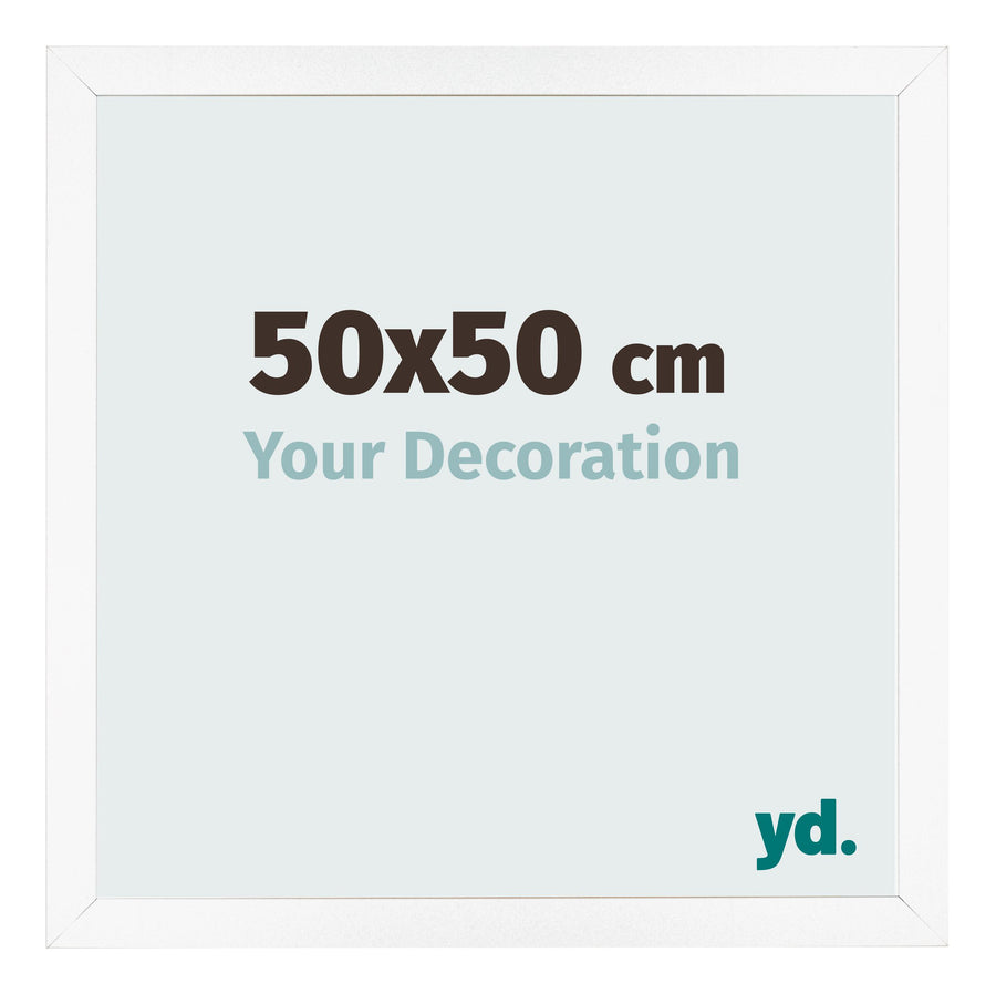 Photo Frame 50x50 cm White Matte MDF Bologna Front Size | Yourdecoration.com