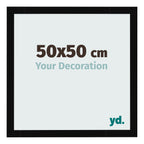 Photo Frame 50x50cm Black High Gloss MDF Bologna Front Size | Yourdecoration.com