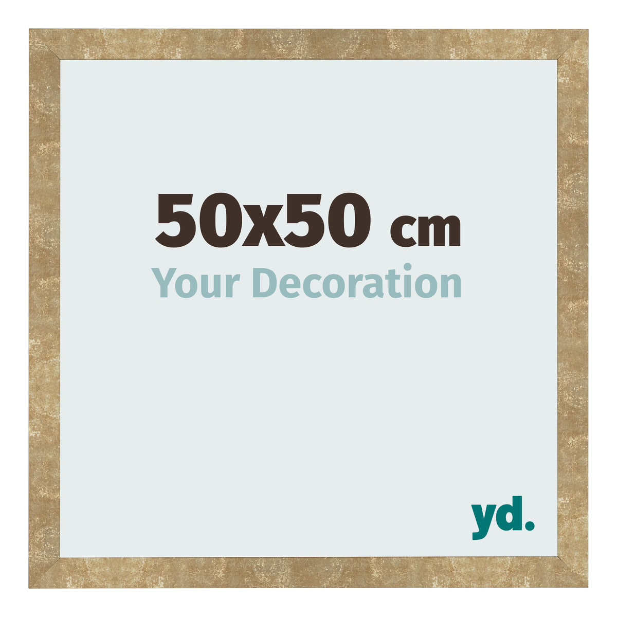 Photo Frame 50x50cm Gold Antique MDF Bologna Front Size | Yourdecoration.com