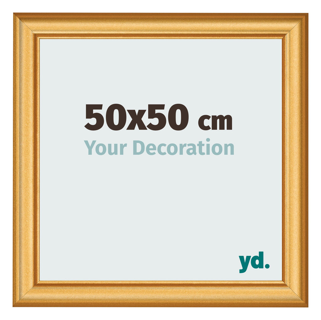 Photo Frame 50x50cm Gold Matte MDF Lazio Front Size | Yourdecoration.com