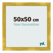 Photo Frame 50x50cm Gold Vintage MDF Pisa Front Size | Yourdecoration.com