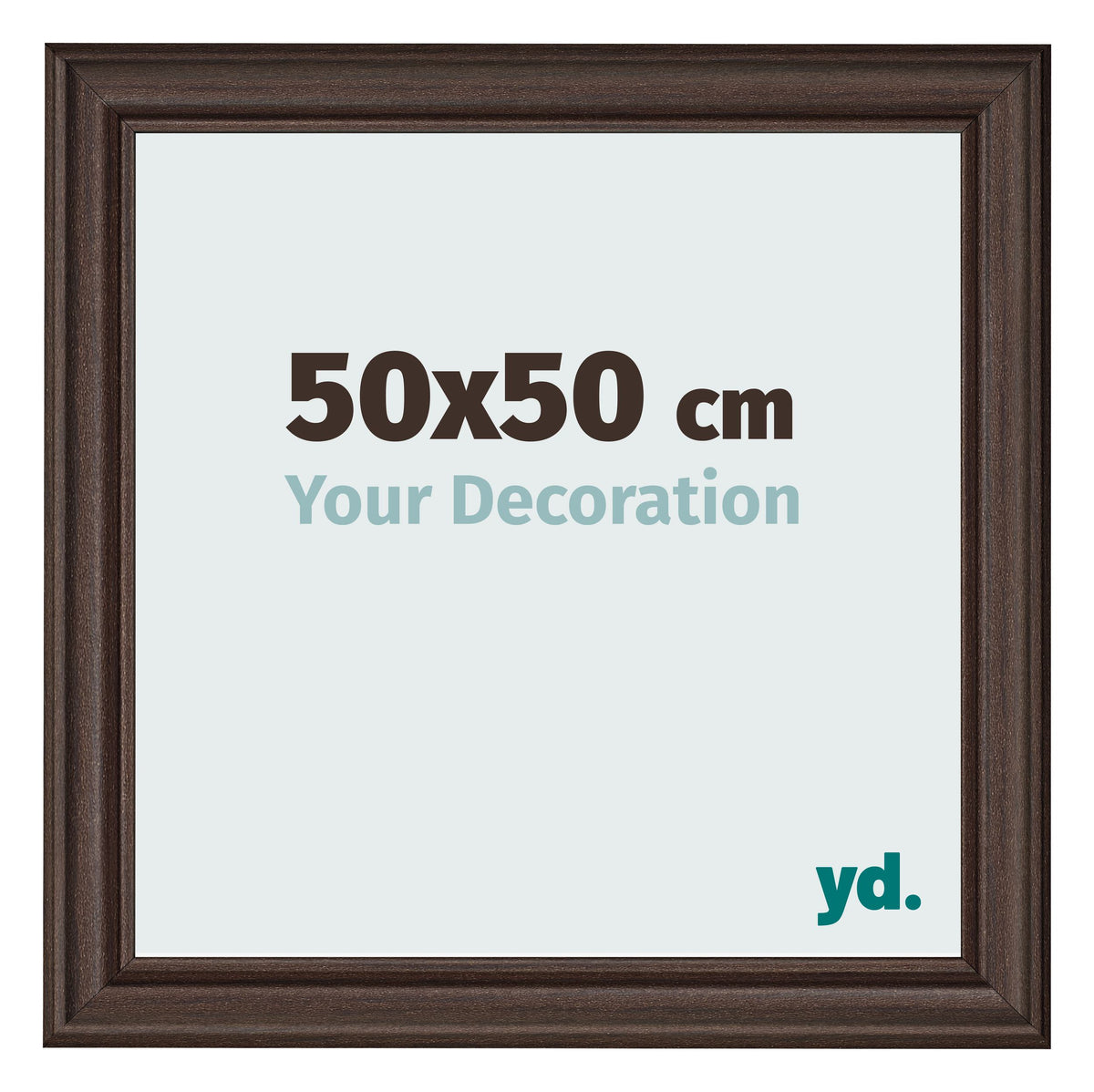 Photo Frame 50x50cm Oak Dark MDF Lazio Front Size | Yourdecoration.com