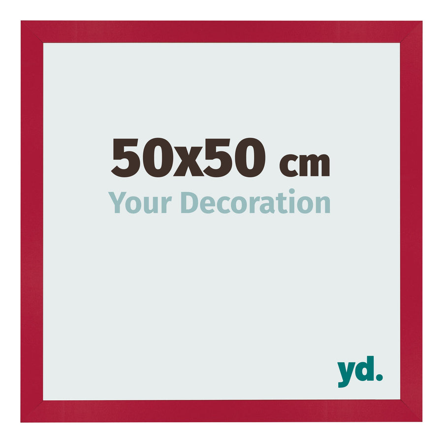 Photo Frame 50x50cm Red MDF Bologna Front Size | Yourdecoration.com