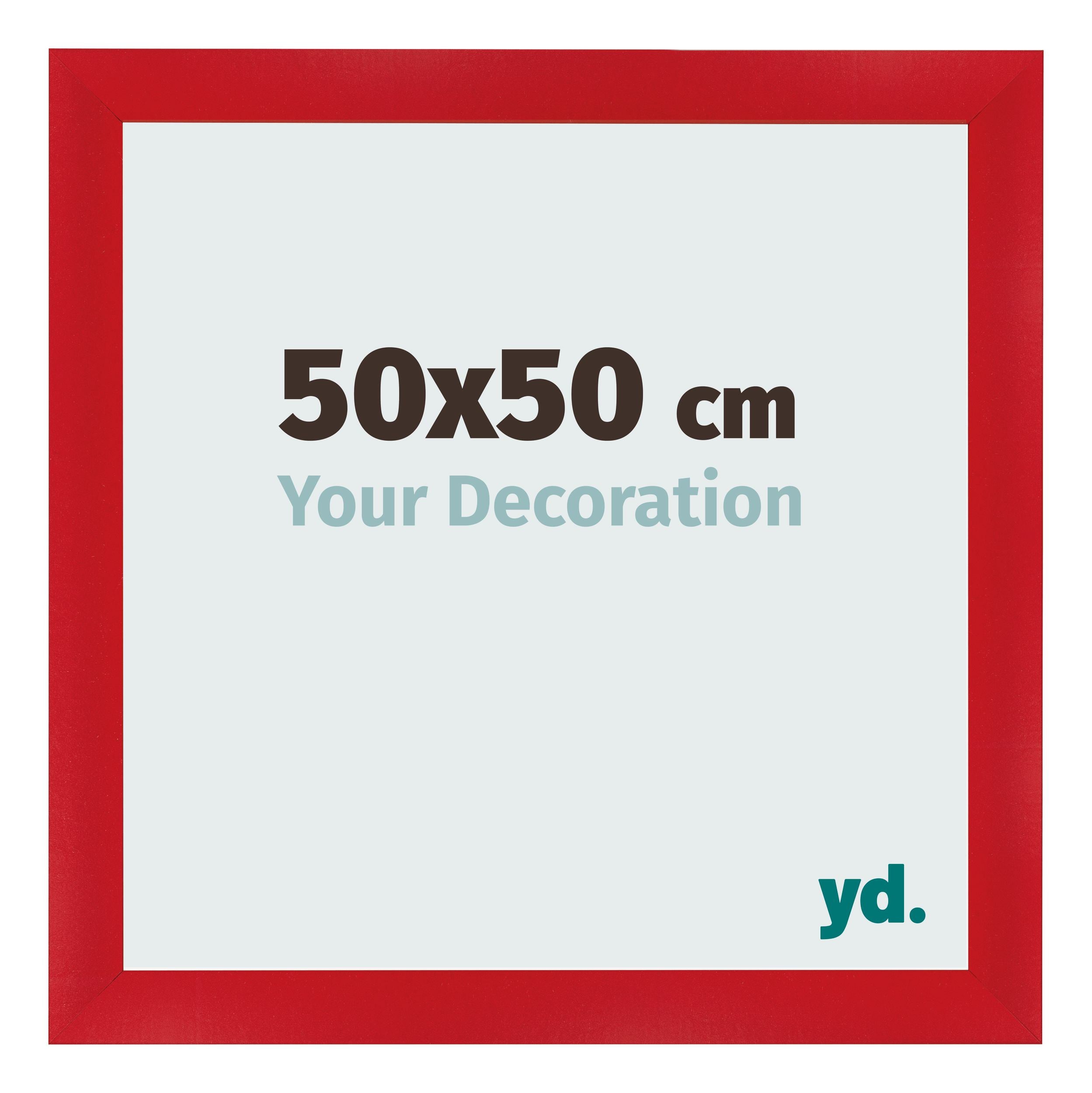 Photo Frame 50x50cm Red MDF Pisa Front Size | Yourdecoration.com