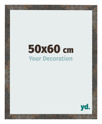 Photo Frame 50x60 cm Oxidized Metal MDF Bologna Front Size | Yourdecoration.com