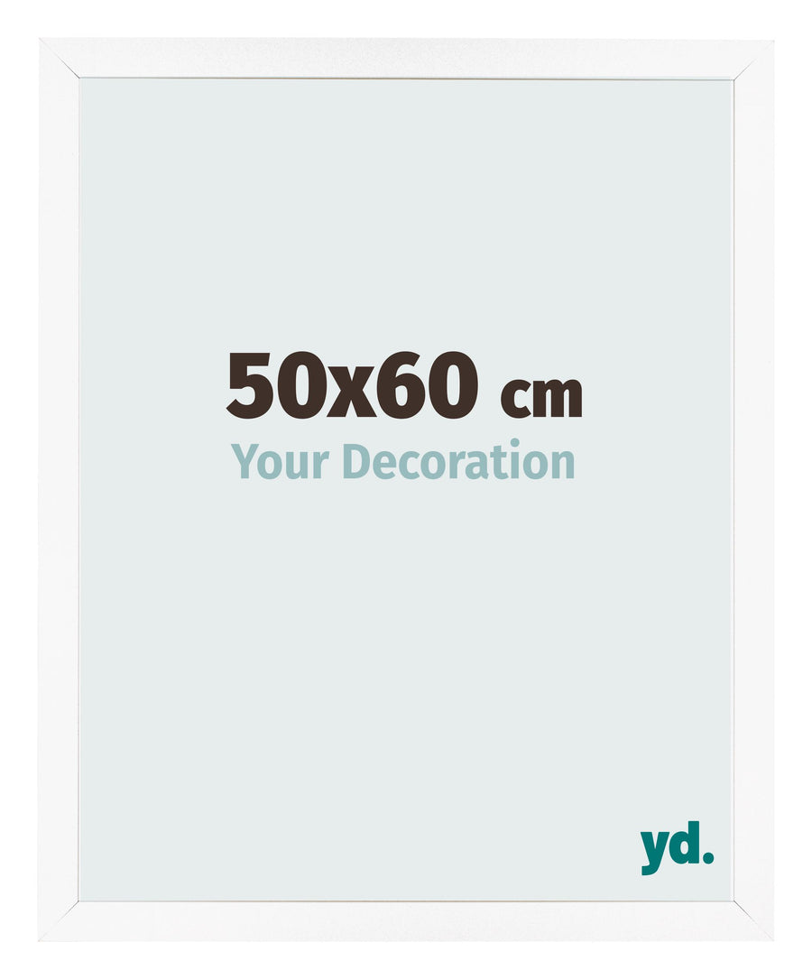 Photo Frame 50x60 cm White Matte MDF Bologna Front Size | Yourdecoration.com