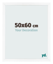 Photo Frame 50x60 cm White Matte MDF Bologna Front Size | Yourdecoration.com