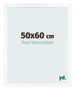Photo Frame 50x60 cm White Matte MDF Bologna Front Size | Yourdecoration.com