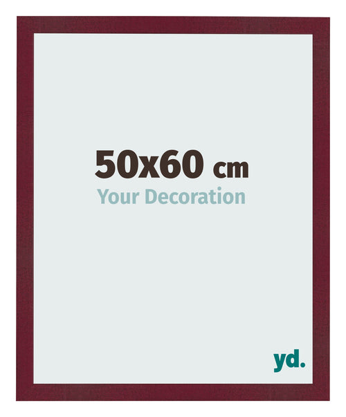 Photo Frame 50x60 cm Wine Red Swept MDF Bologna Front Size | Yourdecoration.com