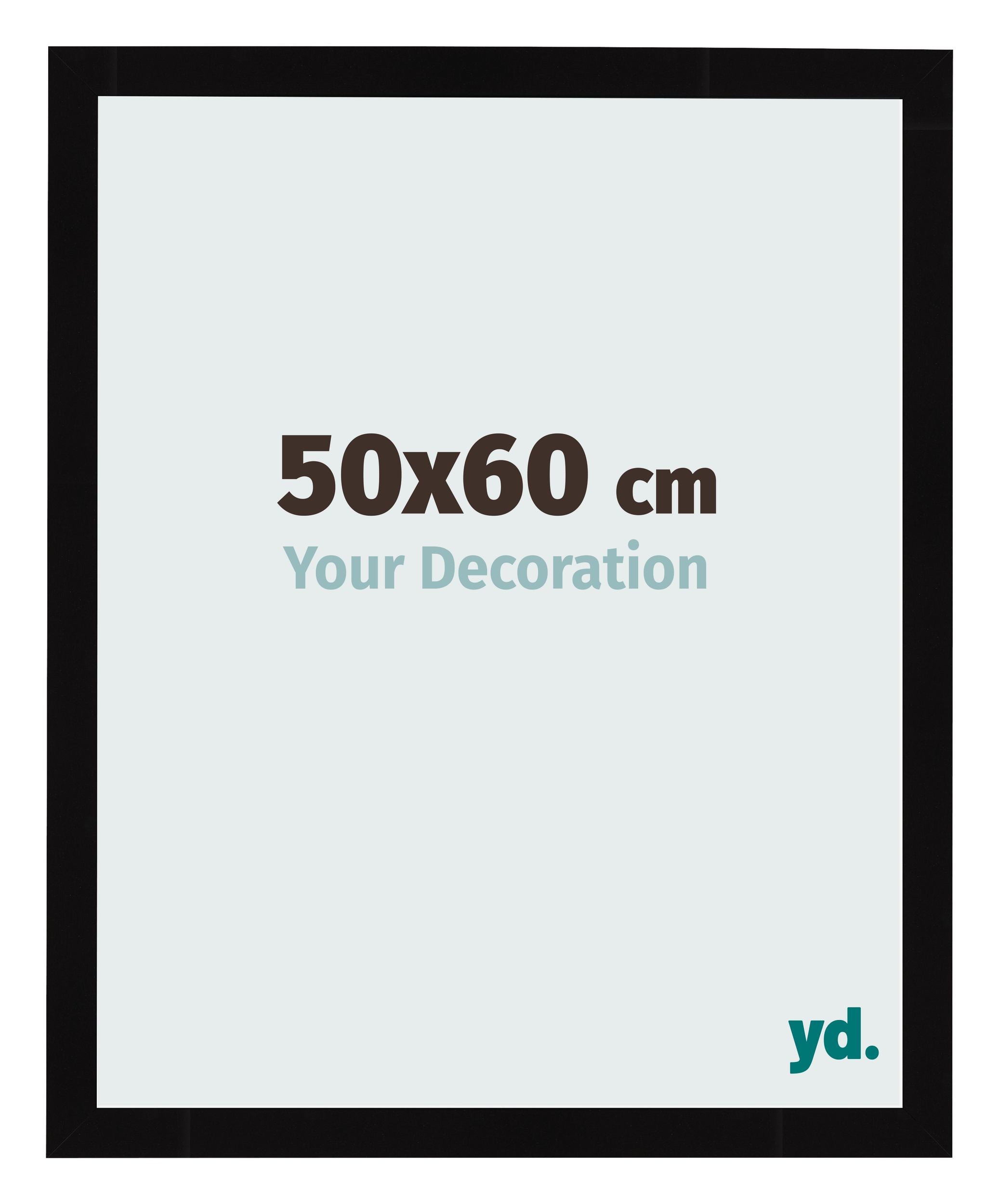 Photo Frame 50x60cm Black High Gloss MDF Bologna Front Size | Yourdecoration.com