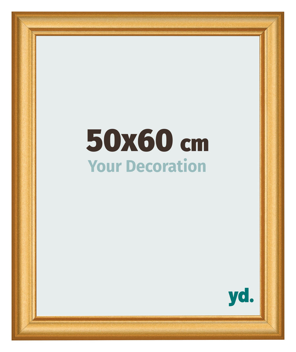 Photo Frame 50x60cm Gold Matte MDF Lazio Front Size | Yourdecoration.com
