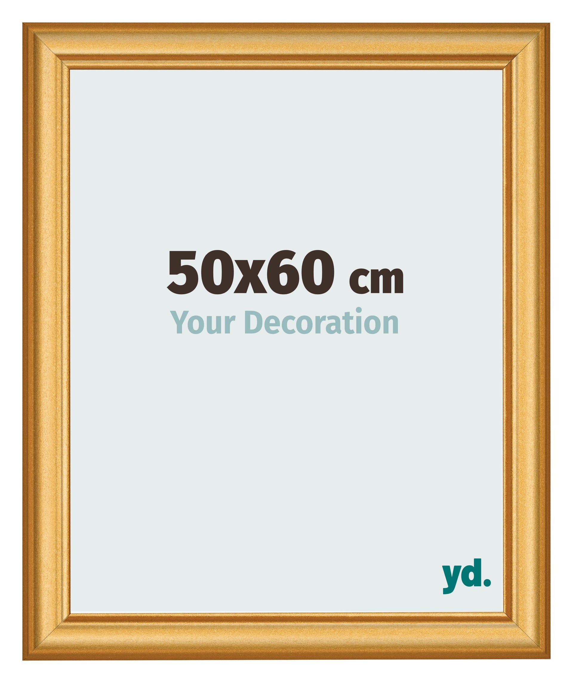 Photo Frame 50x60cm Gold Matte MDF Lazio Front Size | Yourdecoration.com