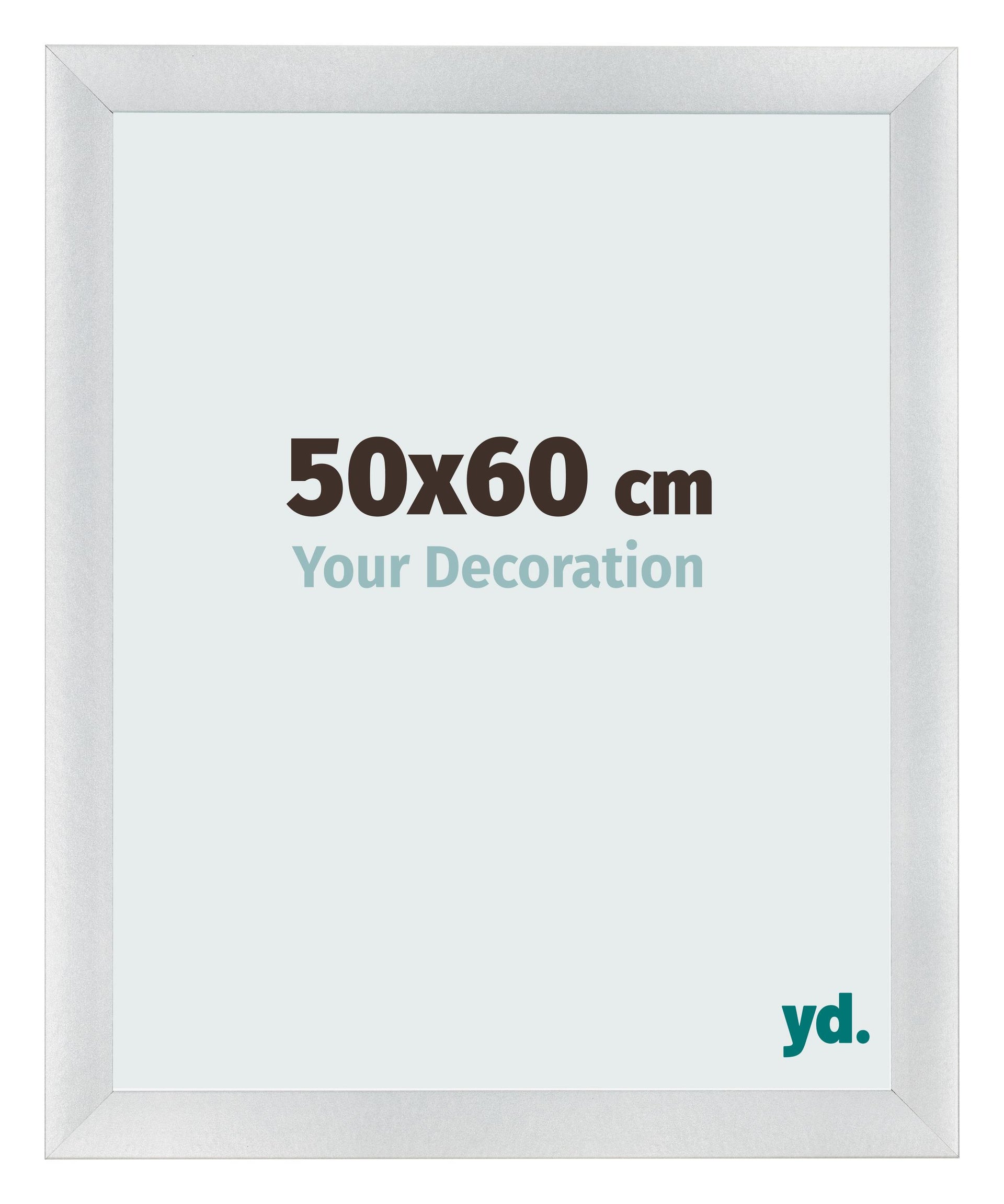 Photo Frame 50x60cm Silver Black Swept MDF Pisa Front Size | Yourdecoration.com