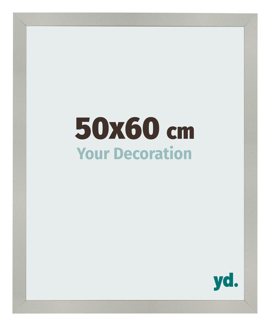 Photo Frame 50x60cm Silver Matte MDF Bologna Front Size | Yourdecoration.com