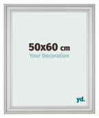 Photo Frame 50x60cm Silver Matte MDF Lazio Front Size | Yourdecoration.com