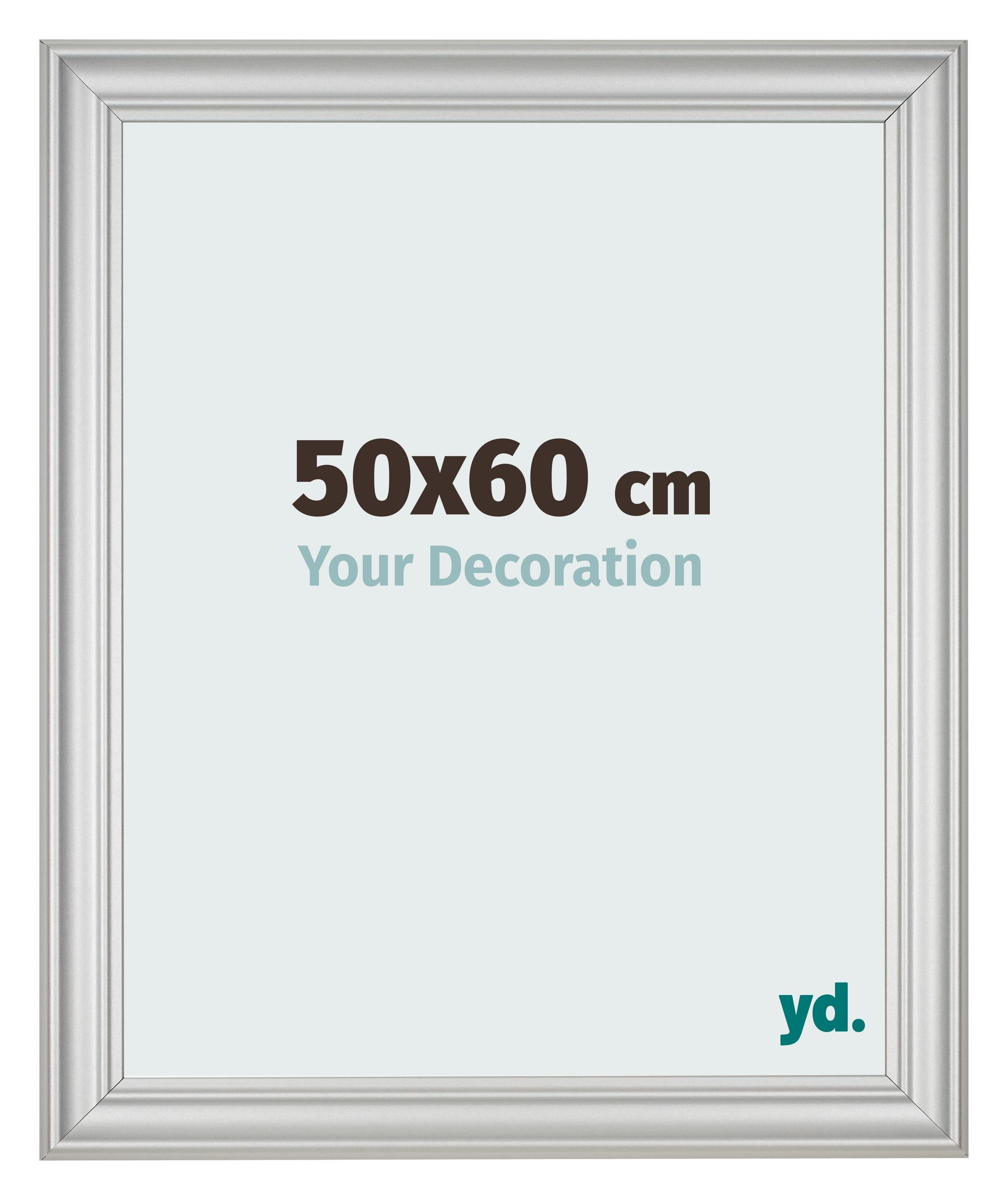Photo Frame 50x60cm Silver Matte MDF Lazio Front Size | Yourdecoration.com