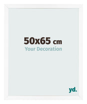 Photo Frame 50x65 cm White Matte MDF Bologna Front Size | Yourdecoration.com
