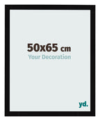 Photo Frame 50x65cm Black High Gloss MDF Bologna Front Size | Yourdecoration.com