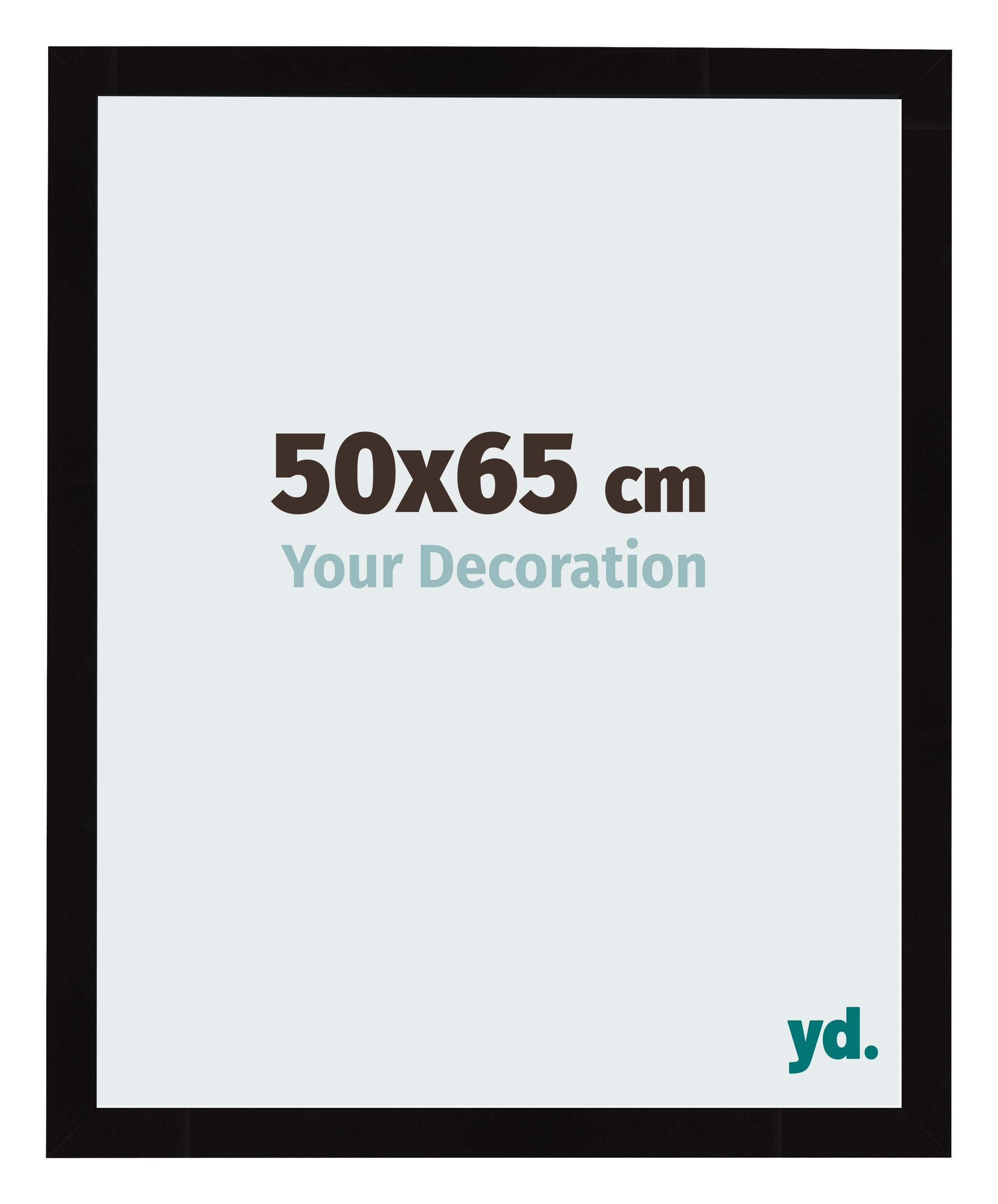 Photo Frame 50x65cm Black High Gloss MDF Bologna Front Size | Yourdecoration.com