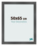 Photo Frame 50x65cm Black Silver Polished MDF Pisa Front Size | Yourdecoration.com