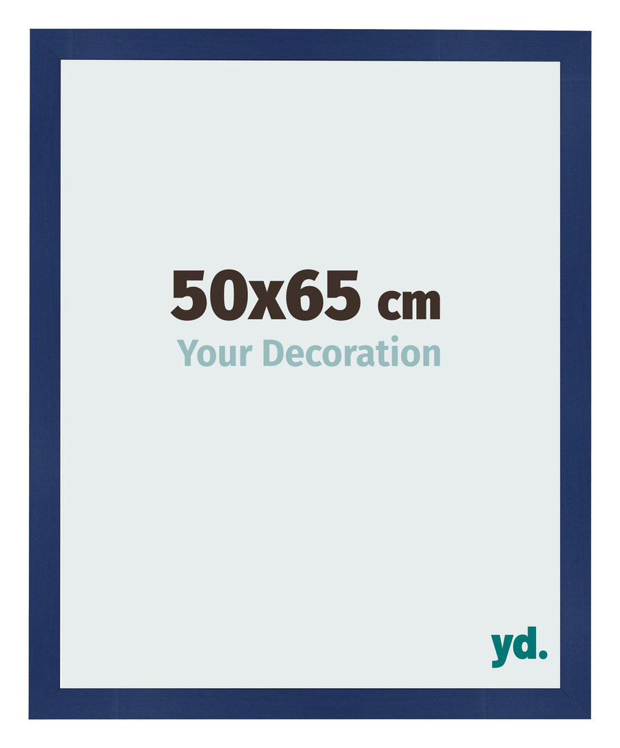 Photo Frame 50x65cm Dark Blue Swept MDF Bologna Front Size | Yourdecoration.com