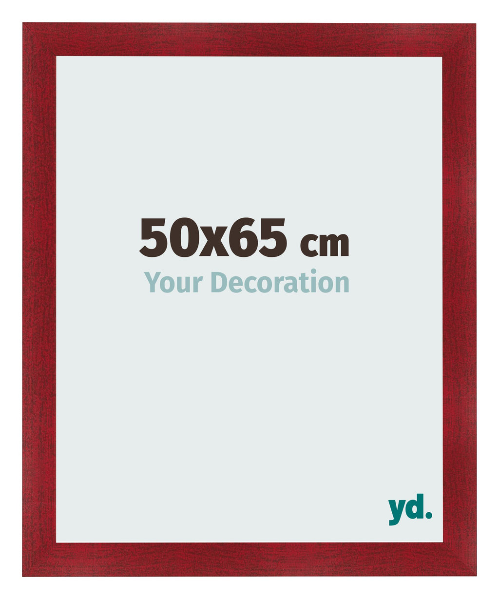 Photo Frame 50x65cm Wine Red Swept MDF Pisa Front Size | Yourdecoration.com
