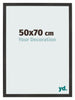 Photo Frame 50x70 cm Black Matte MDF Bologna Front Size | Yourdecoration.com