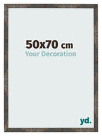 Photo Frame 50x70 cm Oxidized Metal MDF Bologna Front Size | Yourdecoration.com
