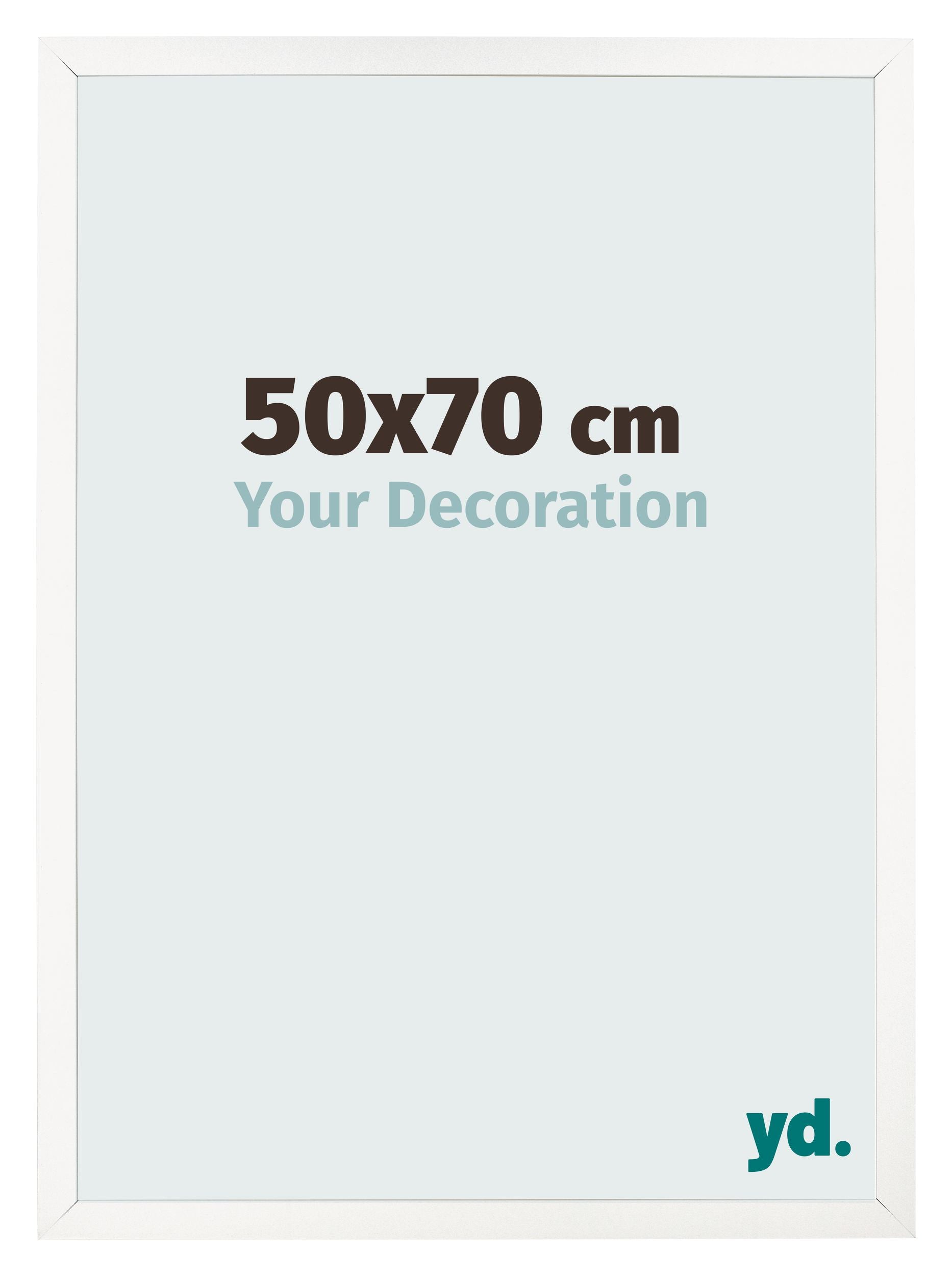 Photo Frame 50x70 cm White High Gloss MDF Bologna Front Size | Yourdecoration.com