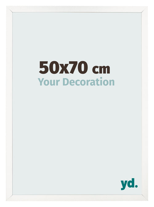 Photo Frame 50x70 cm White High Gloss MDF Bologna Front Size | Yourdecoration.com