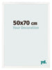 Photo Frame 50x70 cm White High Gloss MDF Bologna Front Size | Yourdecoration.com