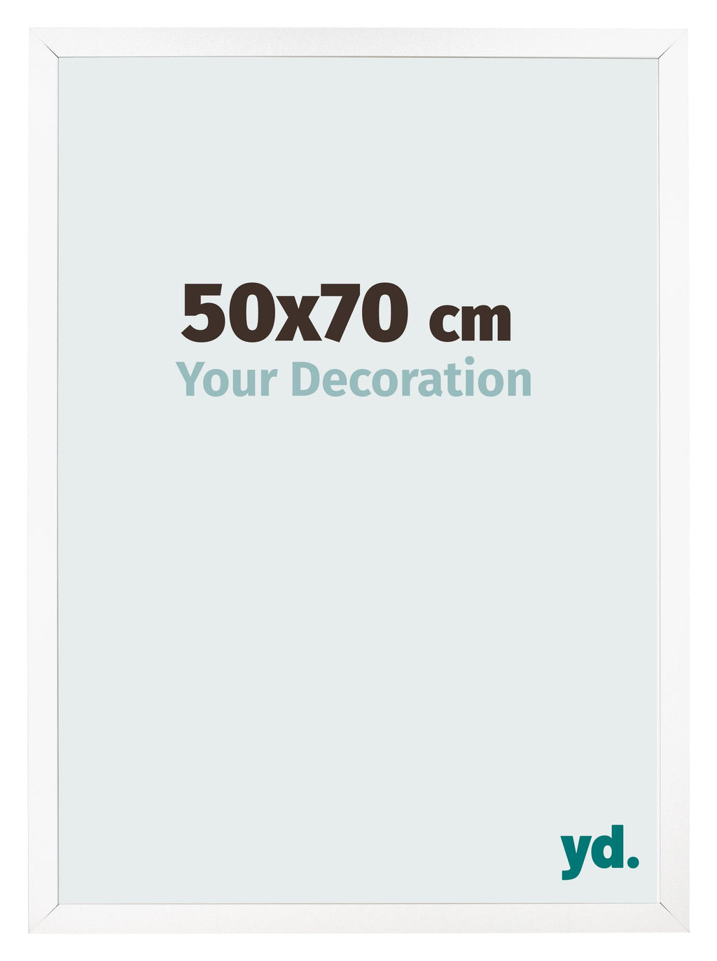 Photo Frame 50x70 cm White Matte MDF Bologna Front Size | Yourdecoration.com