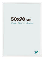 Photo Frame 50x70 cm White Matte MDF Bologna Front Size | Yourdecoration.com