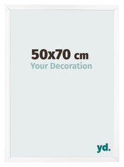 Photo Frame 50x70 cm White Matte MDF Bologna Front Size | Yourdecoration.com