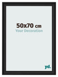 Photo Frame 50x70cm Black Woodgrain MDF Lazio Front Size | Yourdecoration.com