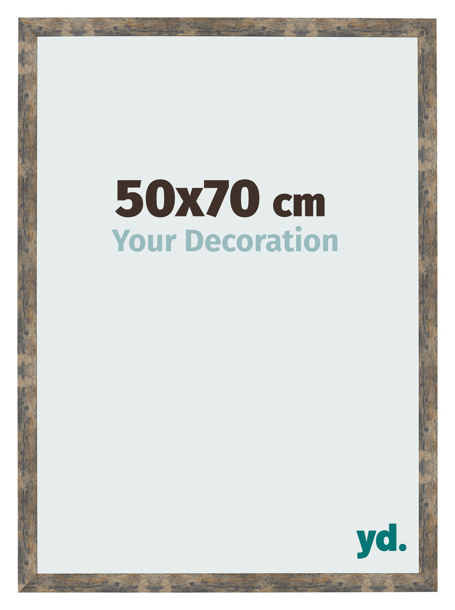 Photo Frame 50x70cm Blue Gold Melange MDF Bologna Front Size | Yourdecoration.com