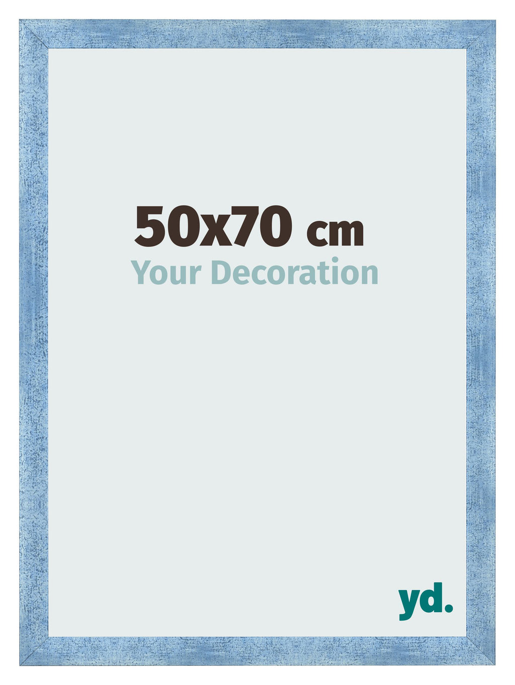 Photo Frame 50x70cm Clear Blue Swept MDF Pisa Front Size | Yourdecoration.com