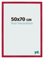 Photo Frame 50x70cm Red MDF Bologna Front Size | Yourdecoration.com