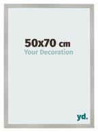 Photo Frame 50x70cm Silver Matte MDF Bologna Front Size | Yourdecoration.com