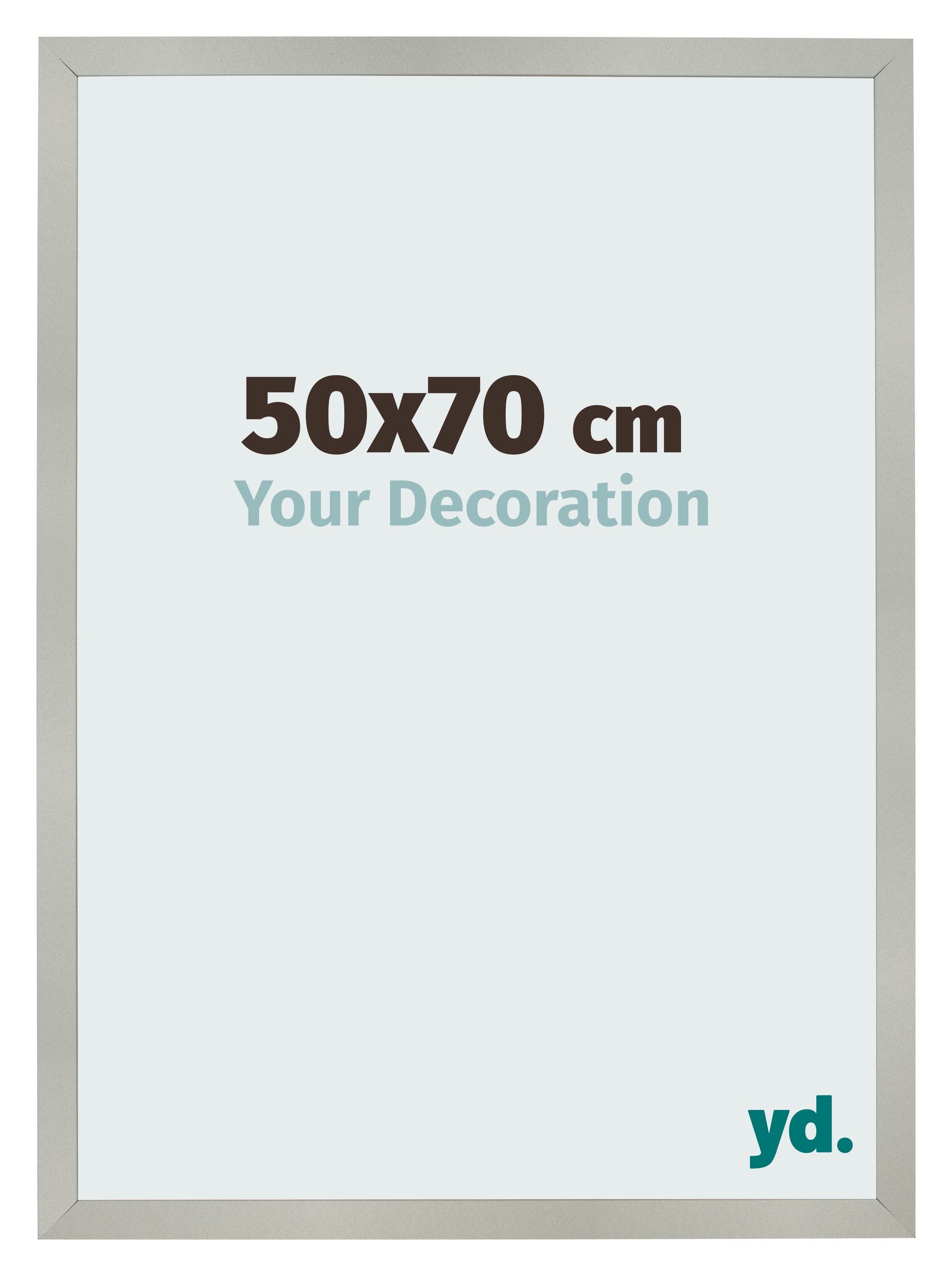 Photo Frame 50x70cm Silver Matte MDF Bologna Front Size | Yourdecoration.com