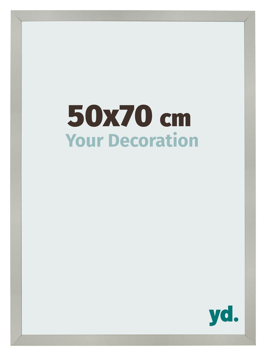 Photo Frame 50x70cm Silver Matte MDF Bologna Front Size | Yourdecoration.com