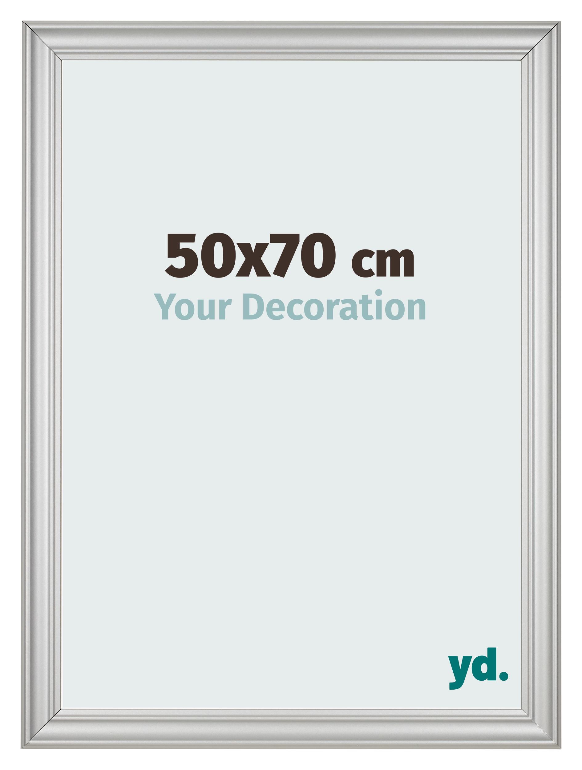 Photo Frame 50x70cm Silver Matte MDF Lazio Front Size | Yourdecoration.com