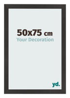 Photo Frame 50x75 cm Black Matte MDF Bologna Front Size | Yourdecoration.com