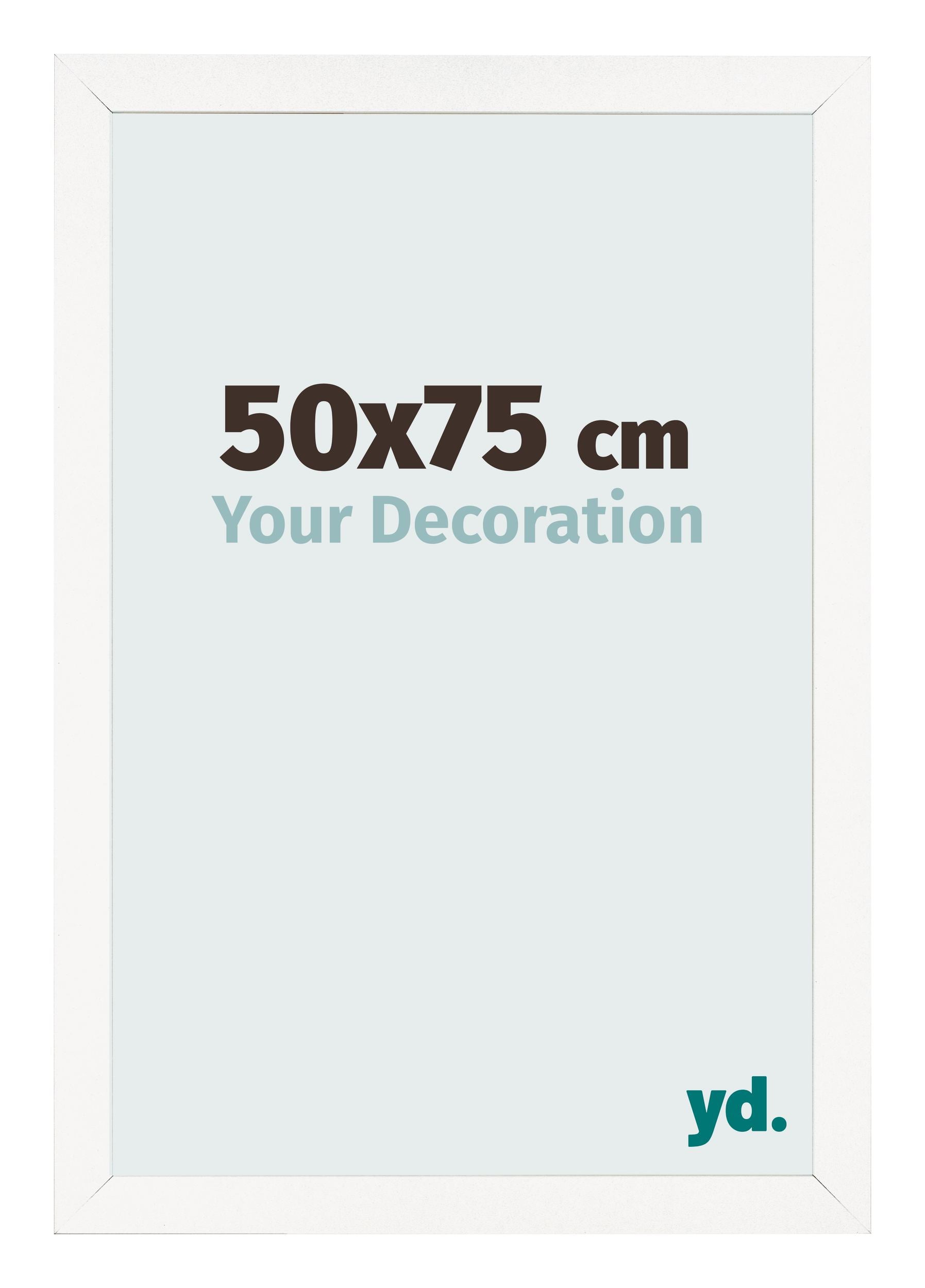 Photo Frame 50x75 cm White High Gloss MDF Bologna Front Size | Yourdecoration.com