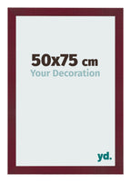 Photo Frame 50x75 cm Wine Red Swept MDF Bologna Front Size | Yourdecoration.com