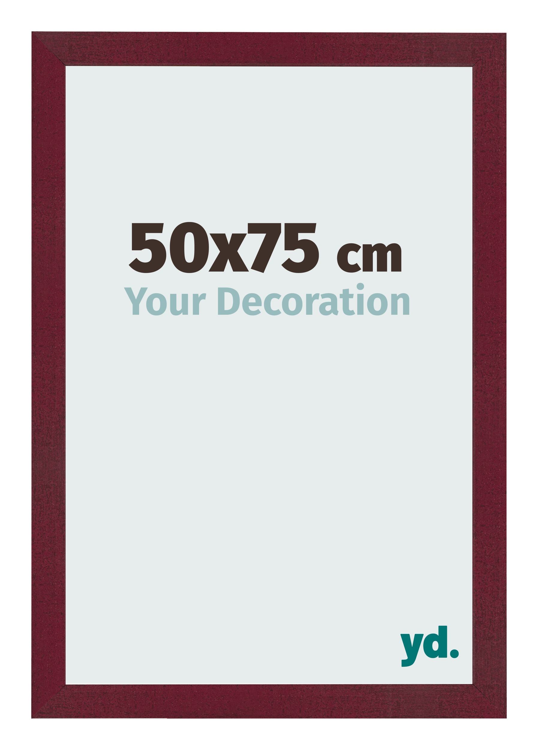 Photo Frame 50x75 cm Wine Red Swept MDF Bologna Front Size | Yourdecoration.com